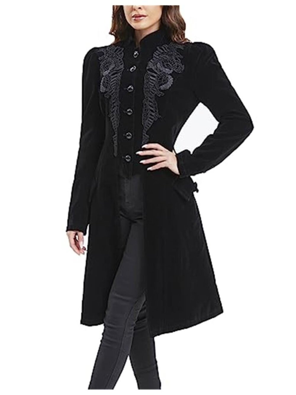 Women's Victorian Steampunk Renaissance Jacket Gothic Frock Coat Uniform